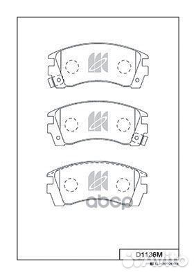 Колодки тормозные, передние D1136M Kashiyama