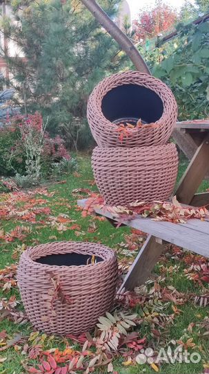 Кашпо из ротанга 12 литров