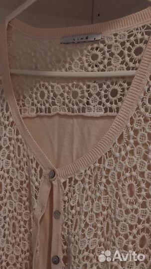 Кардиган lime с кружевом кроше