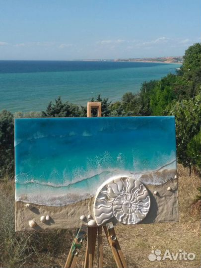 Картина / панно море resin art