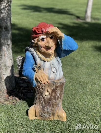 Фигурка для сада Баба Яга, 57см, Полистоун