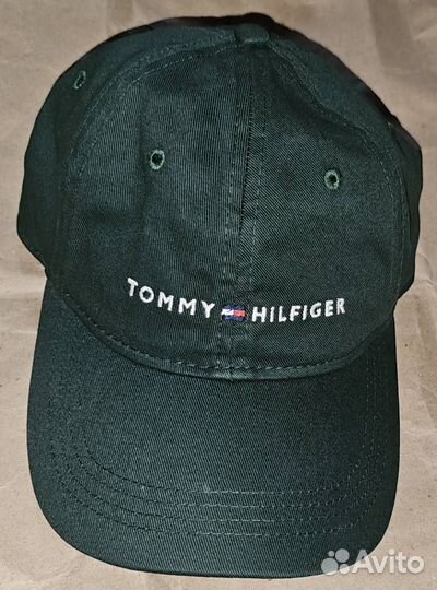 Бейсболка Tommy Hilfiger хлопок ориг. шлейка кожа