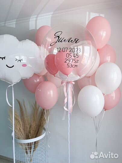 Воздушные шары на выписку из роддома