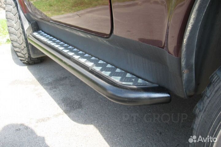 Защита порогов с алюм. площадкой 51мм LADA 4х4