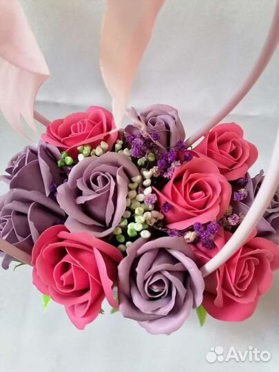 Букет из мыльных роз