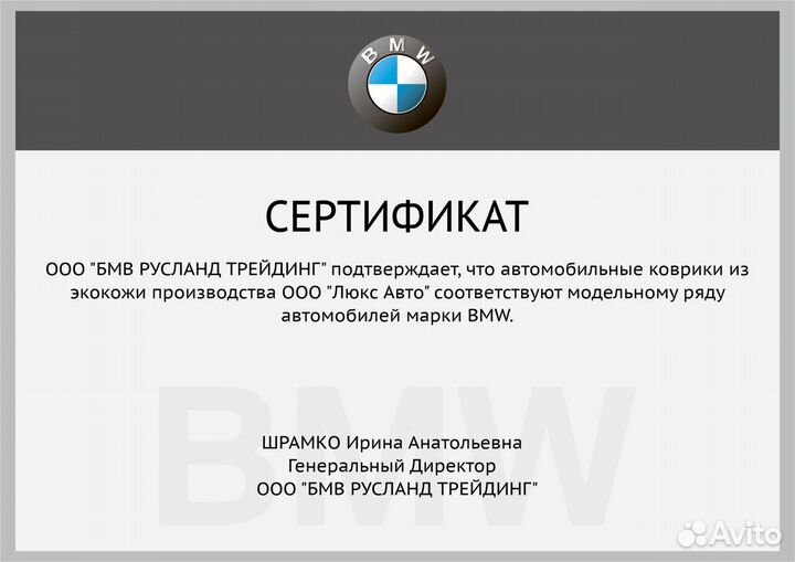 3D Коврики BMW X7 Экокожа Салон Багажник