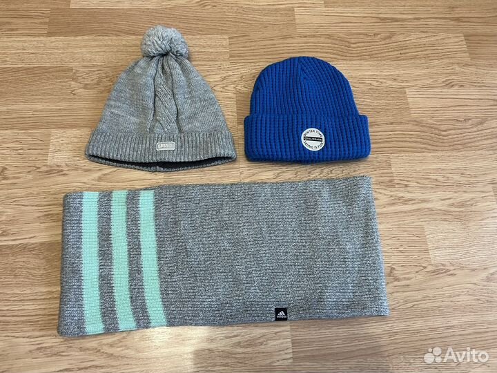Зимние шапки 52-54 lassie, glissade, шарф adidas