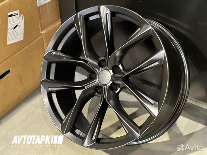 Диски литые R22 Tesla model X satin black