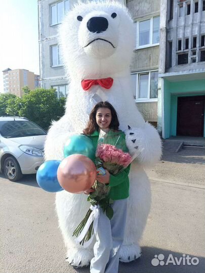 Белый мишка поздравление