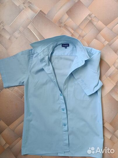Рубашка голубая