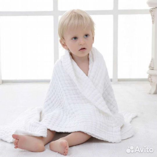 Муслиновый плед пелёнка полотенце новое 4 цвета