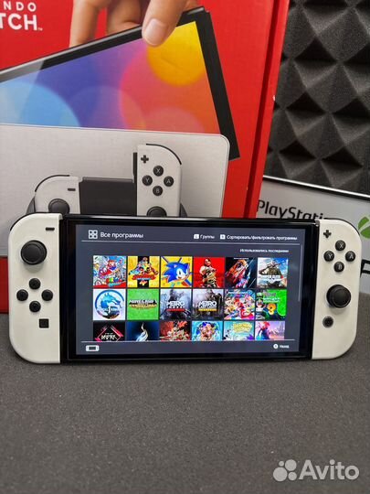 Nintendo switch oled чип + 256гб + 21 игра