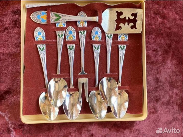 Набор десертных ложик СССР