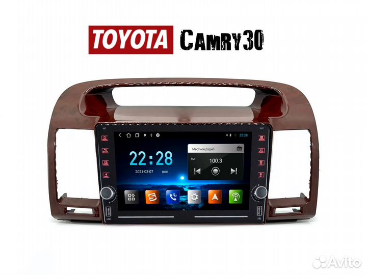 Магнитола Toyota Camry 30 LTE CarPlay 3/32гб
