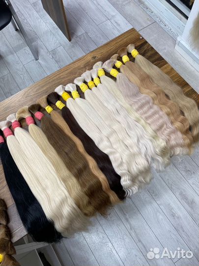 Натуральные волосы Славянка блонд волна