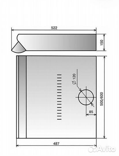 Плоская вытяжка elikor Davoline 50, коричневый