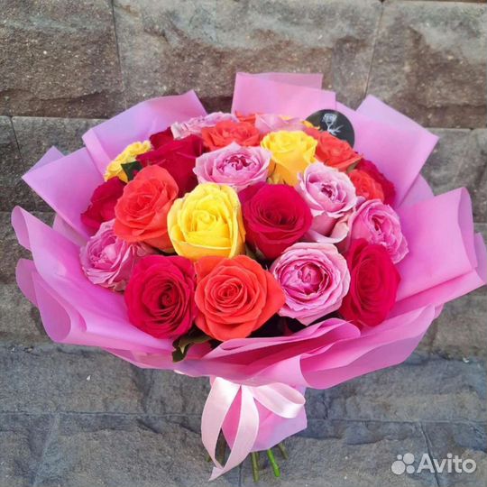 Цветы розы букет