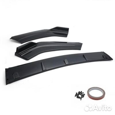 Накладка переднего бампера - черная