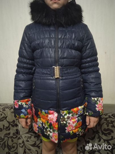 Пуховик на девочку 9-11 лет