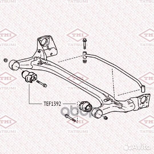 Сайлентблок задней балки toyota corolla/prius/A