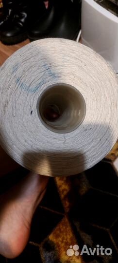 Кардная бобинная пряжа с кашемиром