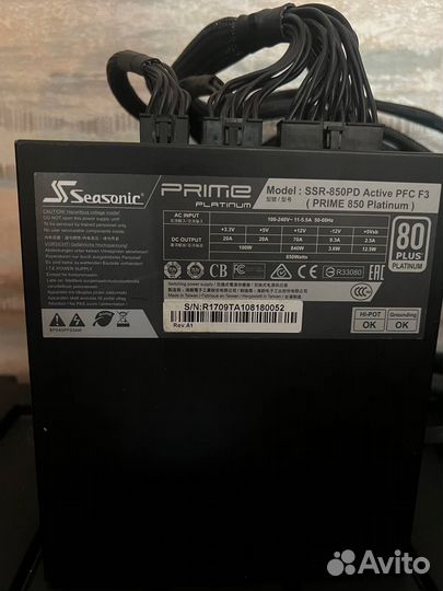 Блок питания Seasonic prime platinum SSR-850PD