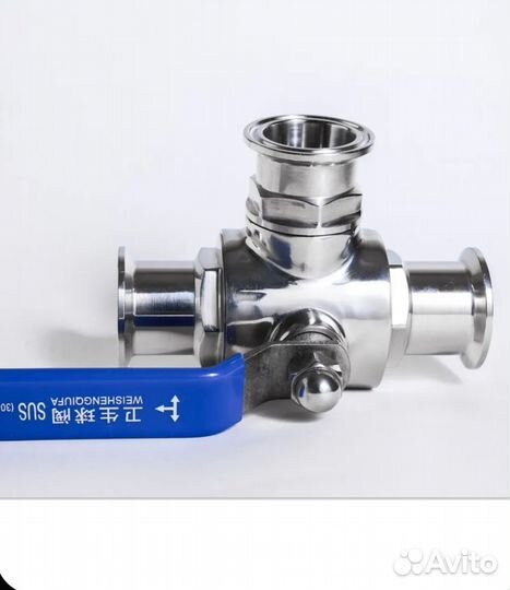 Кламп 1,5 дюйма 3-х ходовой кран