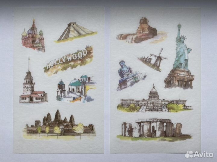 Наклейки для творчества: кактусы, лето, осень