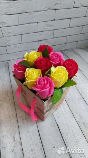 Букет из мыльных роз