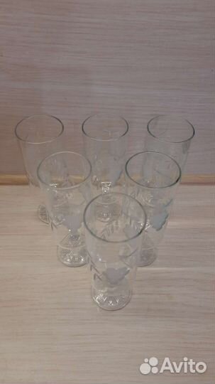 Хрустальные бокалы 6шт