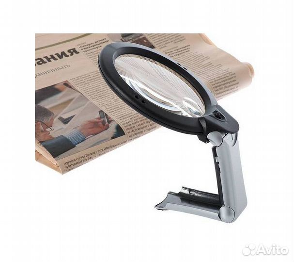 Лупа настольная с ручкой и подсветкой Veber MG1713