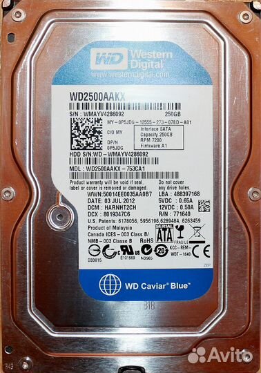 Жёсткий диск Western Digital 250 Gb 3.5