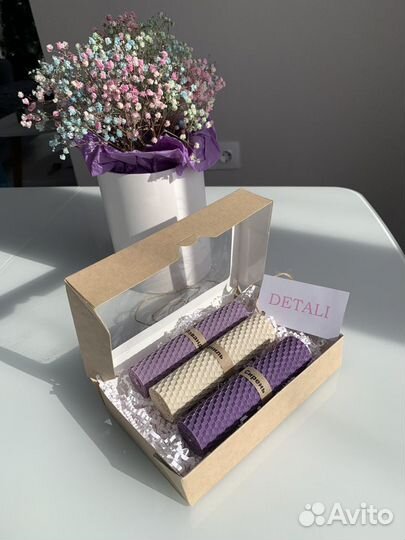 Подарочный набор свечей из вощины