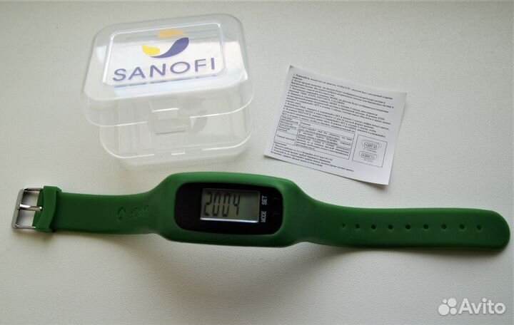 Шагомер-часы электронный sanofi