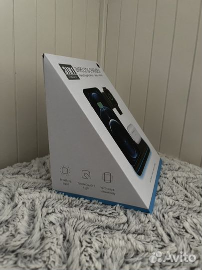 Беспроводная зарядка для iPhone и Android 3в1