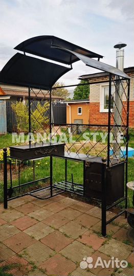 Мангал с крышей