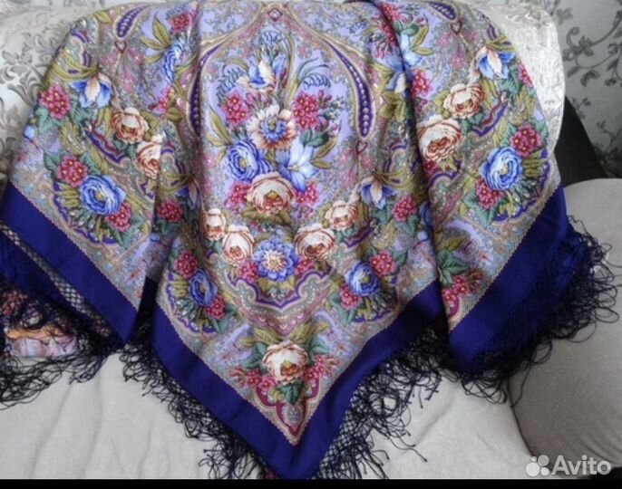 Павловопосадский платок Счастливица 15, новый
