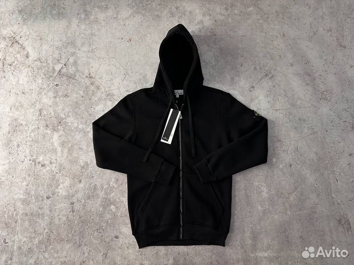 Зип худи Stone Island черное