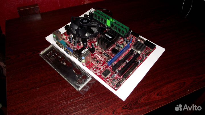 Мат. плата+проц+память+кулер