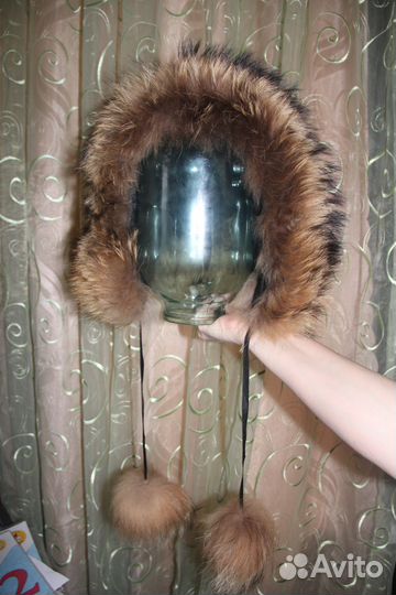 Шапка детская на 12-14лет, охват 55см, лиса Новая