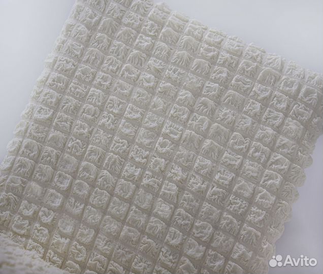 Чехлы на стулья со спинкой 4 шт набор, Кремовый