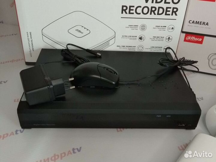 Комплект видеонаблюдения 4Мп Dahua камер zoom