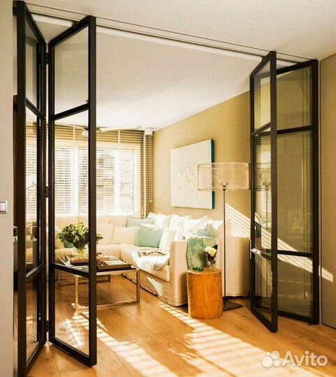 Перегородки раздвижные нижнеопорные двери купе