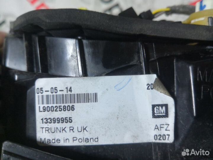 Фонарь задний правый Opel Astra J Gtc купе 2.0