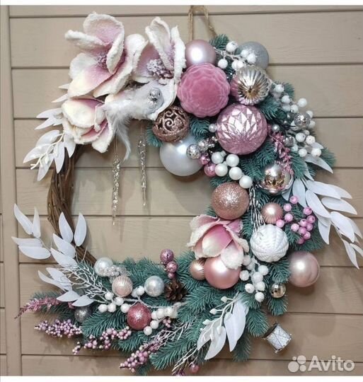 Ёлочные шары розово-сиреневые 30 шт. одним лотом