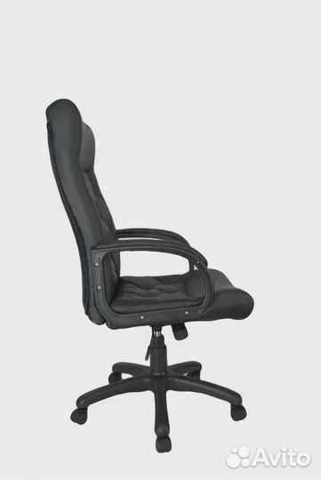 Кресло руководителя Кр82 тг пласт эко1, экокожа черный(арт.799711)