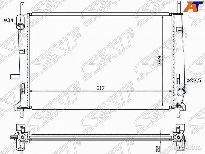 Радиатор ford mondeo 1.6/1.8/2.0 93-00