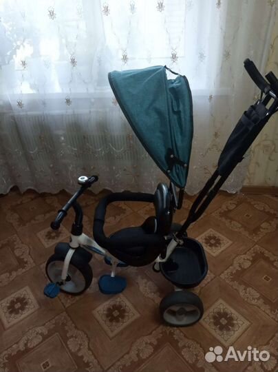 Детский трёхколёсный велосипед с навесом