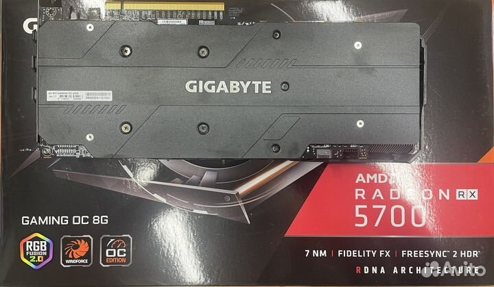 Видеокарта Rx 5700 gigabyte 8g