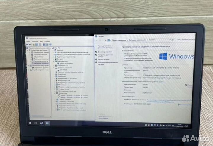 Ноутбук для офиса(Dell Celeron n3060 2gb SSD128)